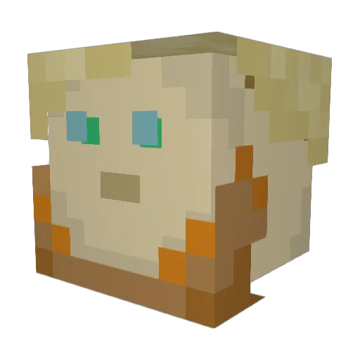 xD_Luca_ Minecraft avatar head, 3D render