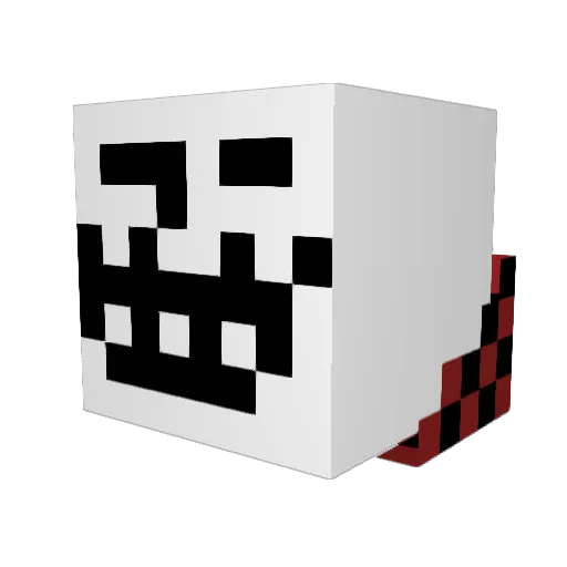 xD_PartyMix_xD Minecraft avatar head, 3D render