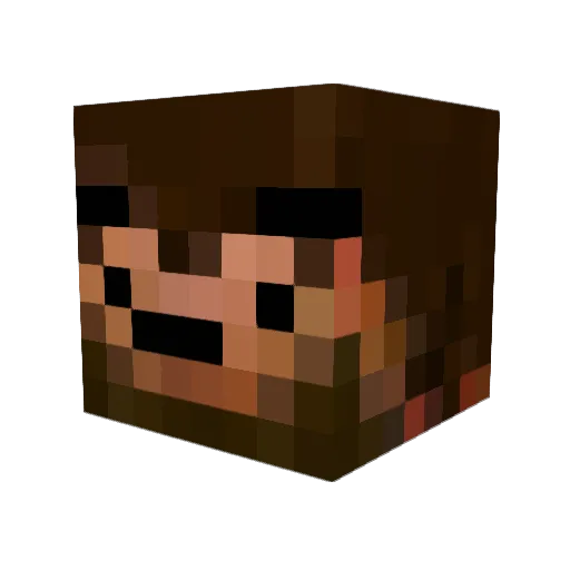 xDachi Minecraft avatar head, 3D render