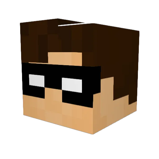 xDamacyx Minecraft avatar head, 3D render