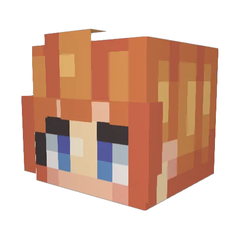 xDangoz Minecraft avatar head, 3D render