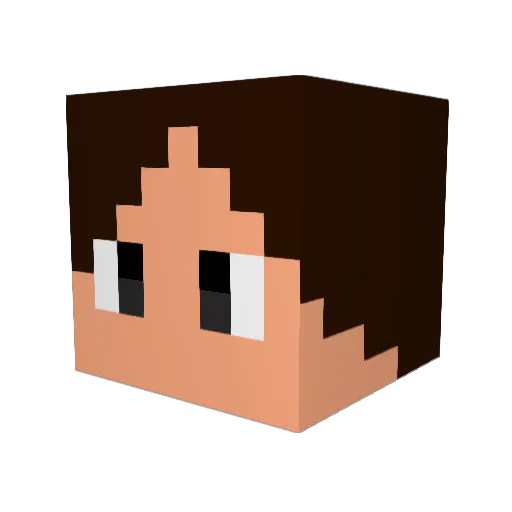 xDanielPCx Minecraft avatar head, 3D render