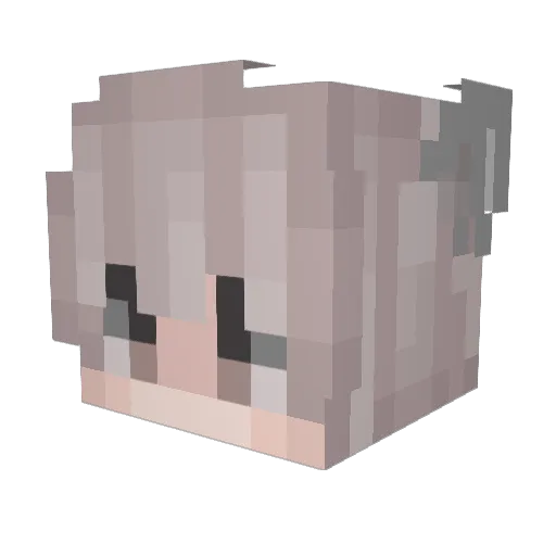 xDaniii Minecraft avatar head, 3D render