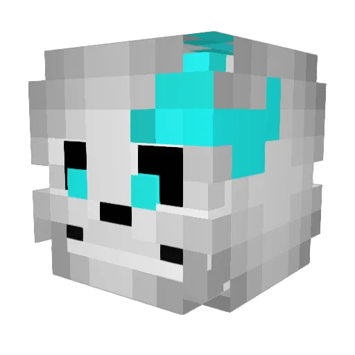 xDannem Minecraft avatar head, 3D render