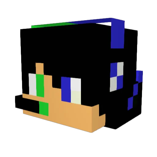 xDapz Minecraft avatar head, 3D render