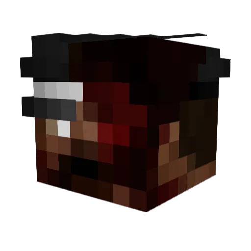 xDarkChoclate00 Minecraft avatar head, 3D render