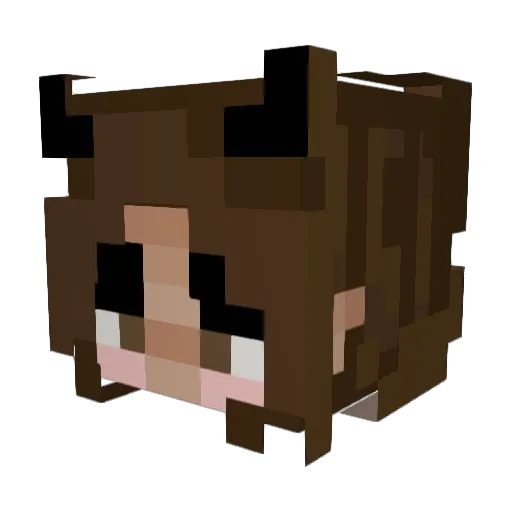 xDarla Minecraft avatar head, 3D render