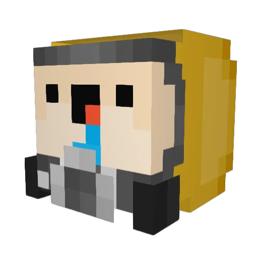 xDavija Minecraft avatar head, 3D render