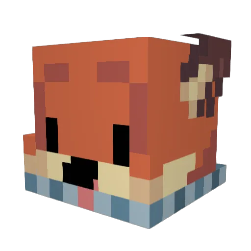 xDayZz Minecraft avatar head, 3D render