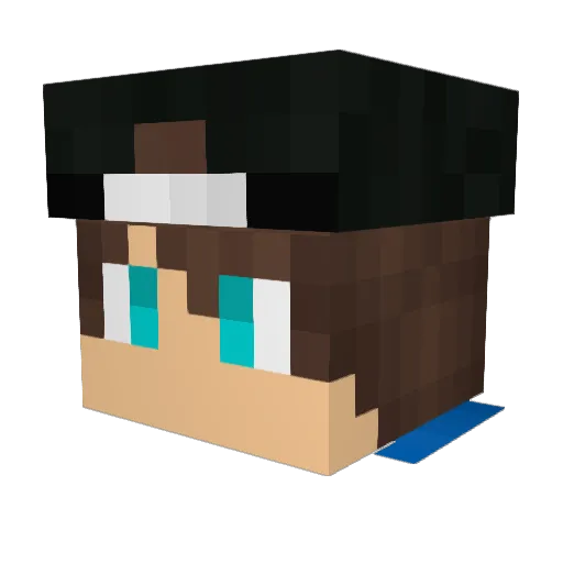 xDazzaa Minecraft avatar head, 3D render