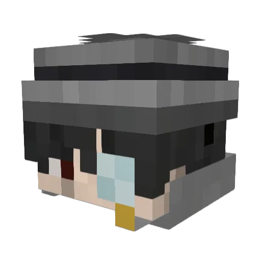 xDeadlyPool Minecraft avatar head, 3D render