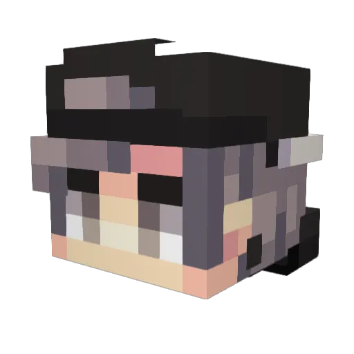 xDemoniac Minecraft avatar head, 3D render