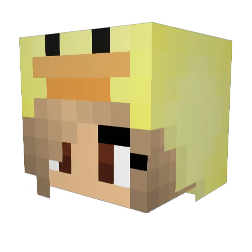 xDenise_ Minecraft avatar head, 3D render