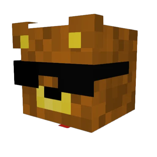 xDennZz Minecraft avatar head, 3D render