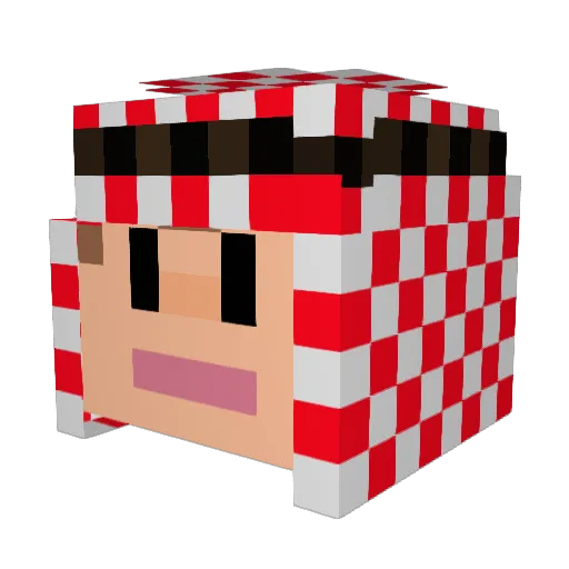 xDesertShadow Minecraft avatar head, 3D render