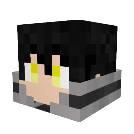 xDestro666 Minecraft avatar head, 3D render