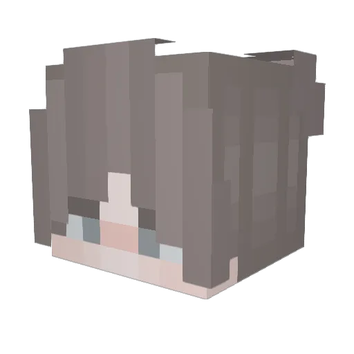 xDeust Minecraft avatar head, 3D render