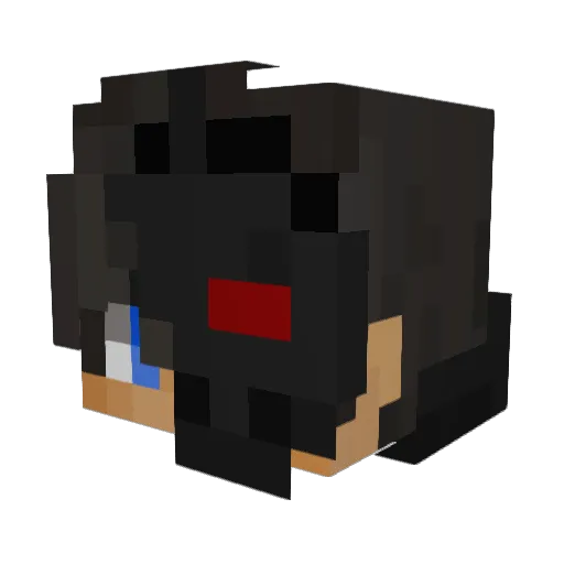 xDi0vi Minecraft avatar head, 3D render