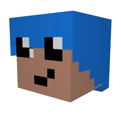 xDigdri Minecraft avatar head, 3D render