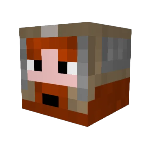 xDiku Minecraft avatar head, 3D render