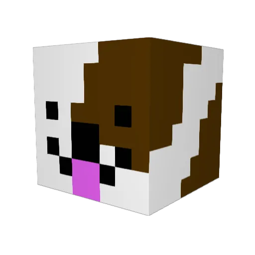 xDingoxX Minecraft avatar head, 3D render