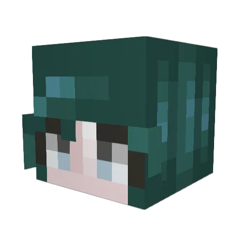 xDisrptz Minecraft avatar head, 3D render