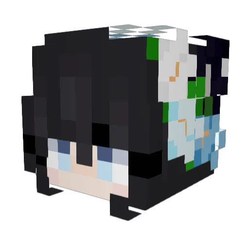 xDiya Minecraft avatar head, 3D render