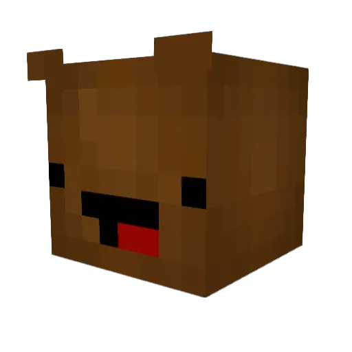 xDjaan Minecraft avatar head, 3D render