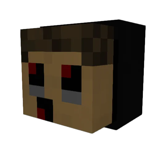 xDoM1nO Minecraft avatar head, 3D render