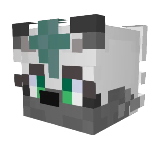 xDoges Minecraft avatar head, 3D render