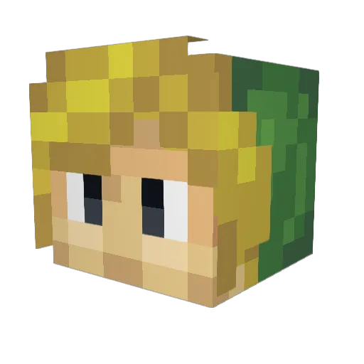 xDomi97 Minecraft avatar head, 3D render
