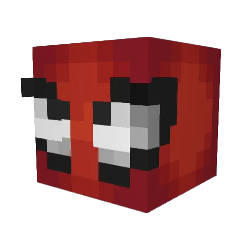 xDosed Minecraft avatar head, 3D render