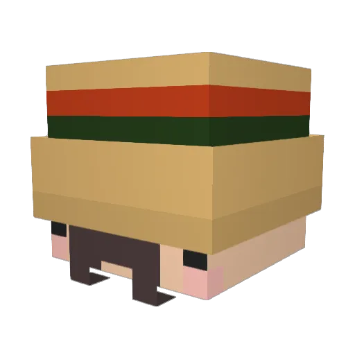 xDoubleDx Minecraft avatar head, 3D render