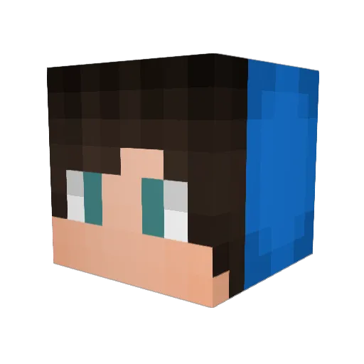 xDoxic Minecraft avatar head, 3D render