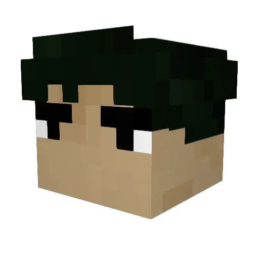 xDrago3 Minecraft avatar head, 3D render