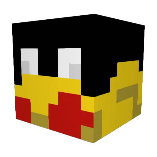 xDvrk0 Minecraft avatar head, 3D render