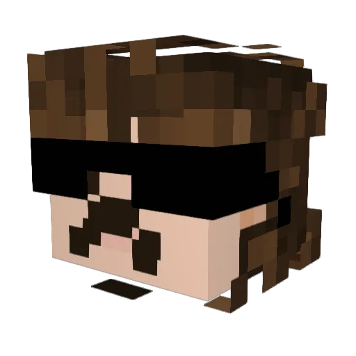 xDwq Minecraft avatar head, 3D render