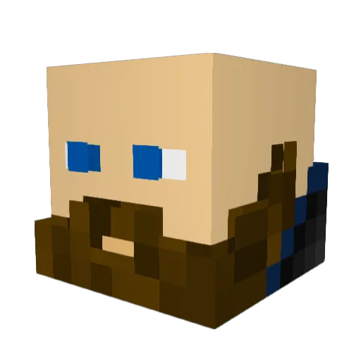 xDyln Minecraft avatar head, 3D render