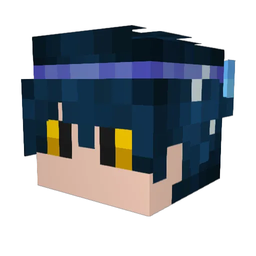 xEcl1ps3 Minecraft avatar head, 3D render
