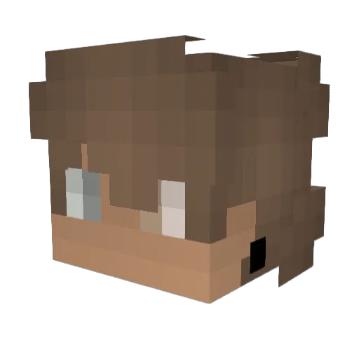 xEdii Minecraft avatar head, 3D render