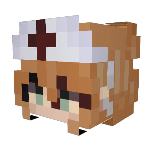xEmmq Minecraft avatar head, 3D render