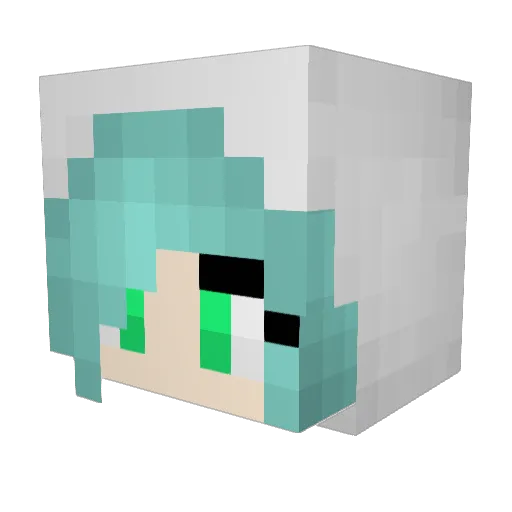 xEmoBunny Minecraft avatar head, 3D render