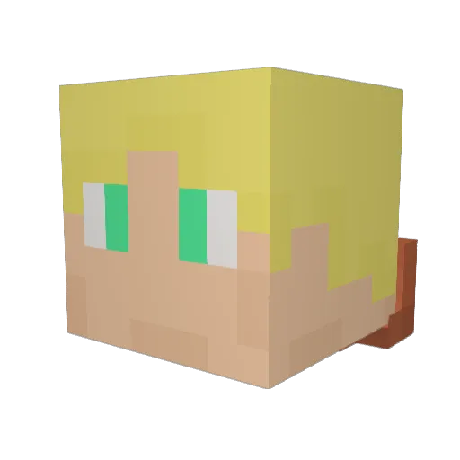 xEnzoKing Minecraft avatar head, 3D render