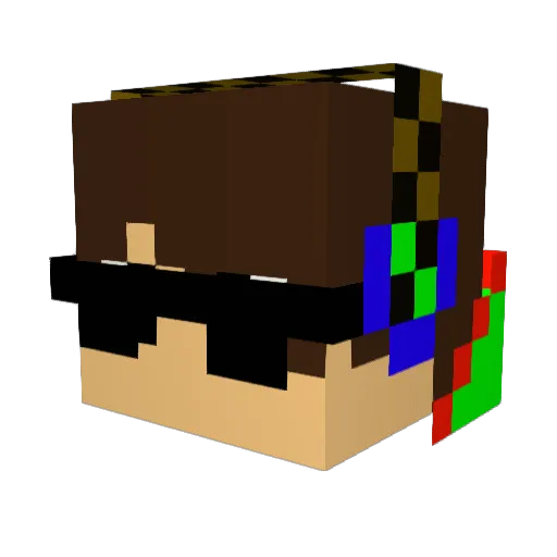 xEraseRx Minecraft avatar head, 3D render