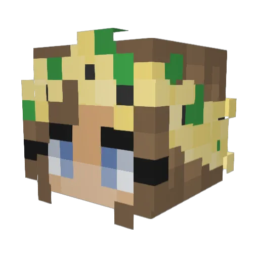xEsmeetje Minecraft avatar head, 3D render