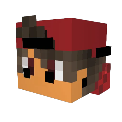 xEspuz Minecraft avatar head, 3D render