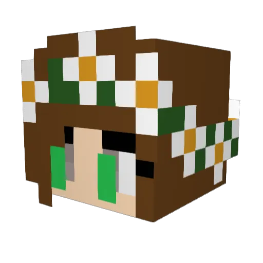 xEveC Minecraft avatar head, 3D render