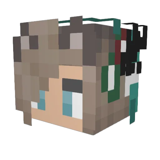 xEvieFrye Minecraft avatar head, 3D render
