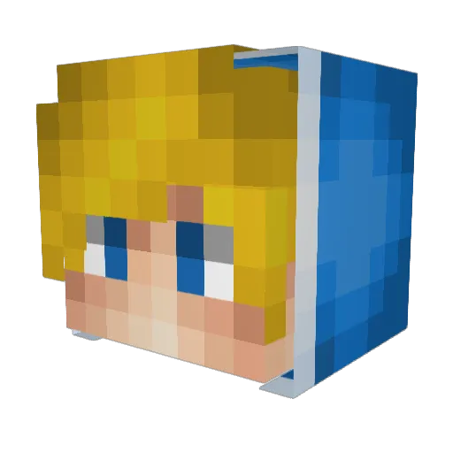 xEvilZeuSx Minecraft avatar head, 3D render