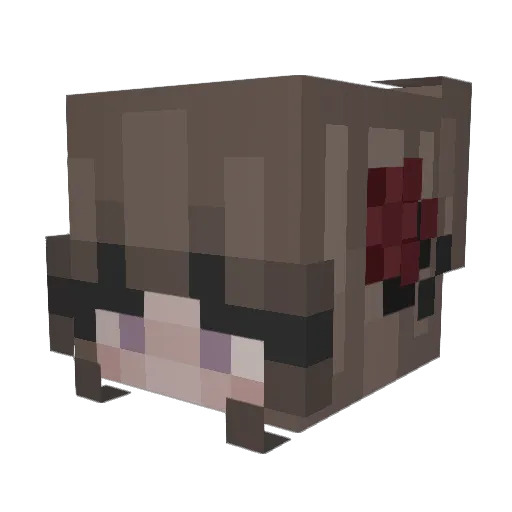 xExile Minecraft avatar head, 3D render